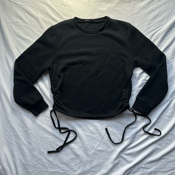 Cropped Zara long sleeve sweater top - Sz L - Picture 1 of 3